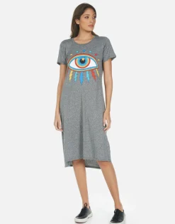 Store Rainbow Lightning Eye Midi Dress | Genesis By Women Dresses
