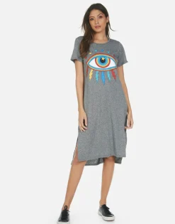 Store Rainbow Lightning Eye Midi Dress | Genesis By Women Dresses
