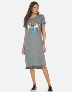 Store Rainbow Lightning Eye Midi Dress | Genesis By Women Dresses