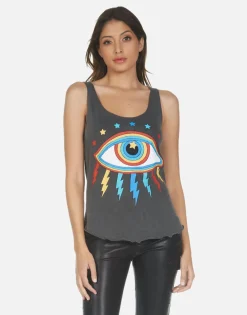 Best Sale Rainbow Lightning Eye Women'S Tank Top | Parson By Women Tanks