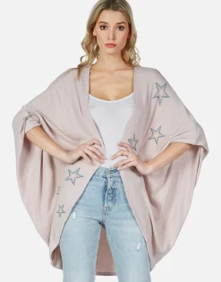 Clearance Rainbow Outline Stars Cardigan Wrap | Isla By Women Sweaters & Knits