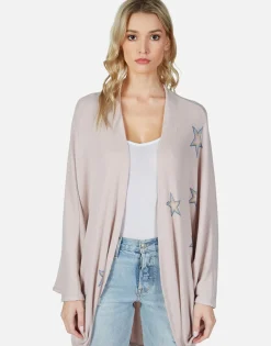 Clearance Rainbow Outline Stars Cardigan Wrap | Isla By Women Sweaters & Knits