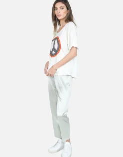 Hot Rainbow Peace Crop Tee In | Barbie By Women Short Sleeve