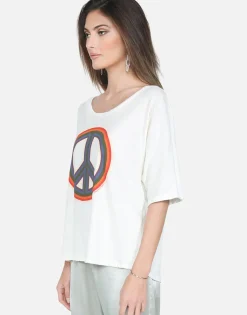 Hot Rainbow Peace Crop Tee In | Barbie By Women Short Sleeve