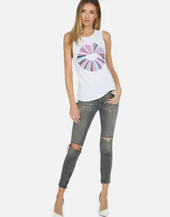Cheap Rainbow Ray Lip Tank Tee | Ashlin By Luaren Moshi Women Tanks