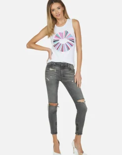 Cheap Rainbow Ray Lip Tank Tee | Ashlin By Luaren Moshi Women Tanks
