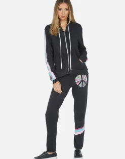 Online Rainbow Ray Peace Boyfriend Sweatpant | Gia By Women Long Sweatpants