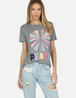 Clearance Rainbow Ray Peace Ss Tee | Capri By Women Short Sleeve