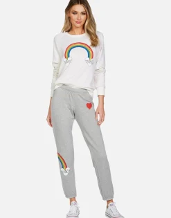 Clearance Rainbow Skull Cloud L/S Raglan Pullover | Monica By Women Long Sleeve