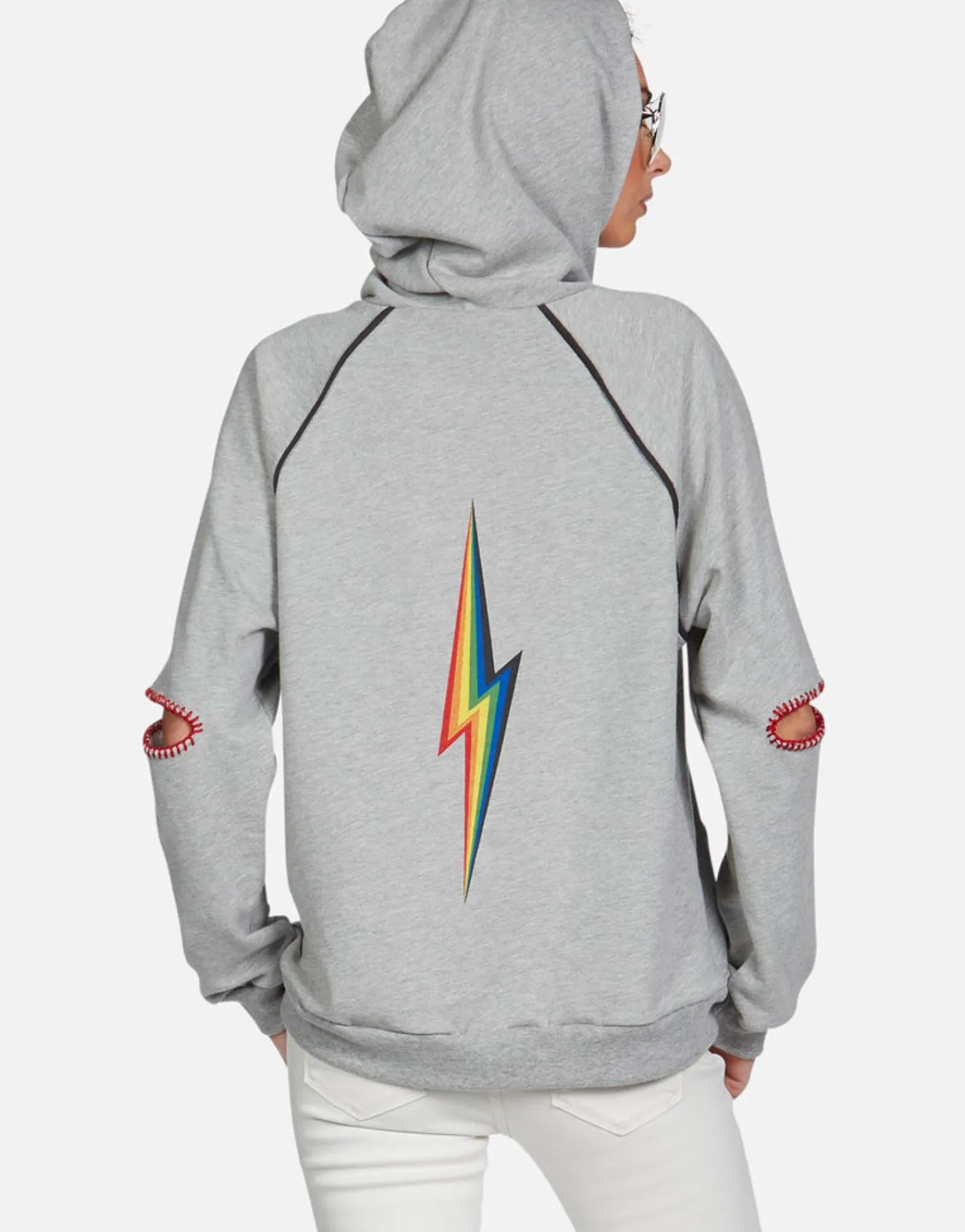 Flash Sale Rainbow Skull Could Raglan Pullover Hoodie | Kylie By Women Hoodies