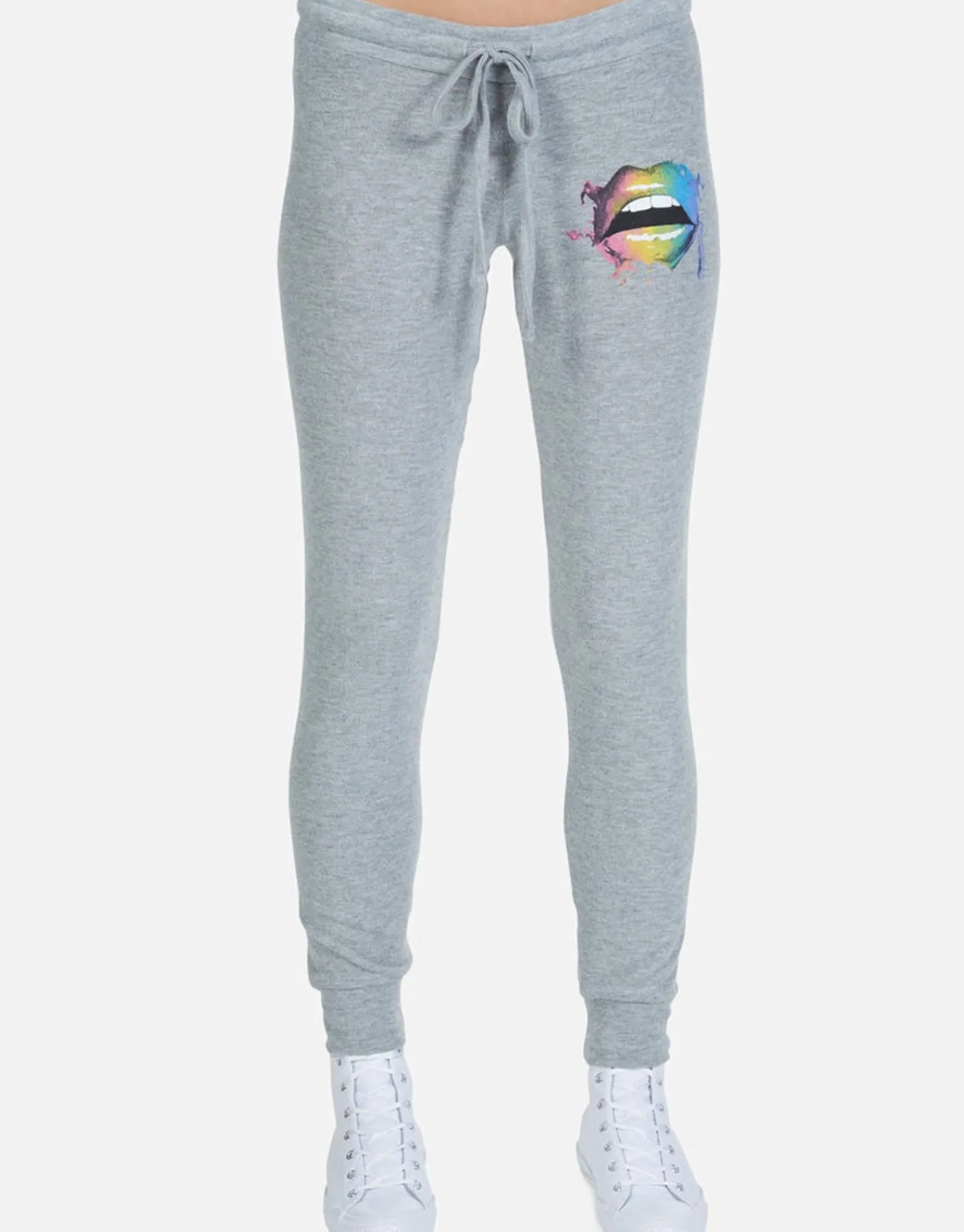Discount Rainbow Smudge Lip Classic Sweatpant W/Cuff | Kizzy By Women Long Sweatpants