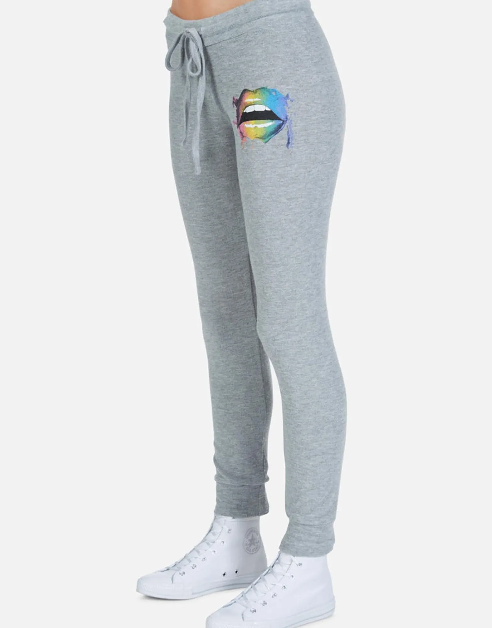 Discount Rainbow Smudge Lip Classic Sweatpant W/Cuff | Kizzy By Women Long Sweatpants
