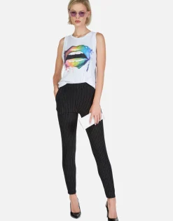 Flash Sale Rainbow Smudge Lip High Neck Tank | Peyton By Women Tanks