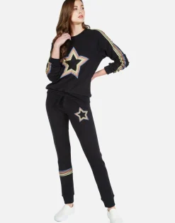 Hot Rainbow Star Lounge Sweatpant W/ Cuff | Jess By Women Long Sweatpants