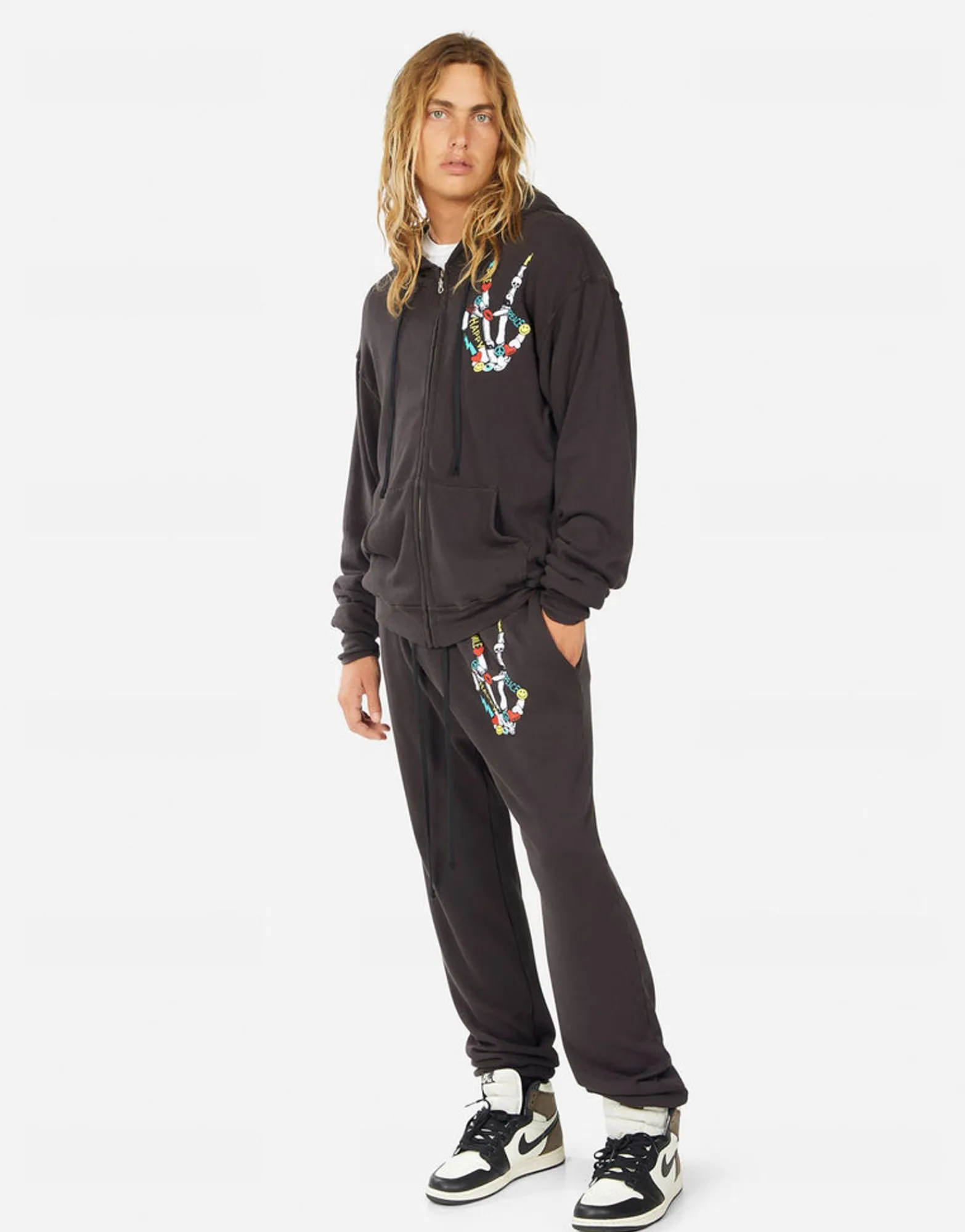 Fashion Ramirez Color Elements Skeleton Peace Men Hoodies