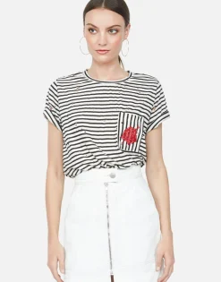 New Red Arrow Rose S/S Tee W/ Pocket & Scoop Hem | Iris By Women Short Sleeve