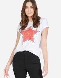 Store Red Bandana Star S/S Vintage Tee | Croft By Women Short Sleeve