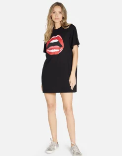 Best Sale Red Open Lip T-Shirt Dress In | Misty By Women Dresses