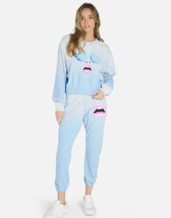 Online Retro Peace Face Crop Pullover | Spalding By Women Long Sleeve