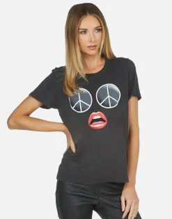 Outlet Retro Peace Face Vintage Tee In | Croft X By Women Short Sleeve