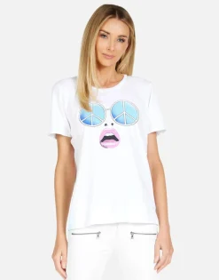 Flash Sale Retro Peace Face Vintage Tee In | Croft X By Women Short Sleeve