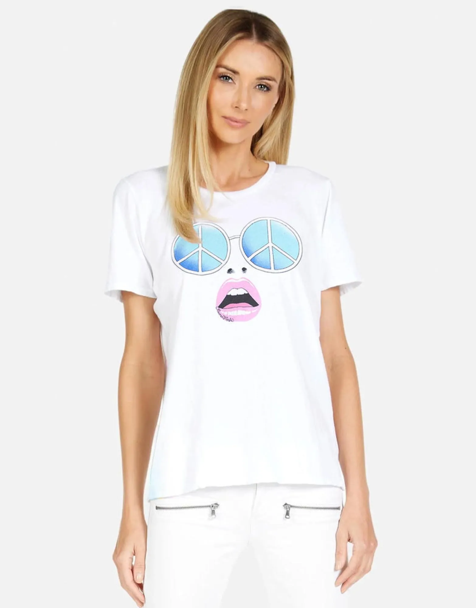 Flash Sale Retro Peace Face Vintage Tee In | Croft X By Women Short Sleeve