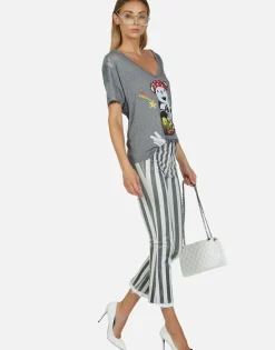 Shop Rock Bear S/S Oversized V-Neck Tee | Brixton By Women Short Sleeve