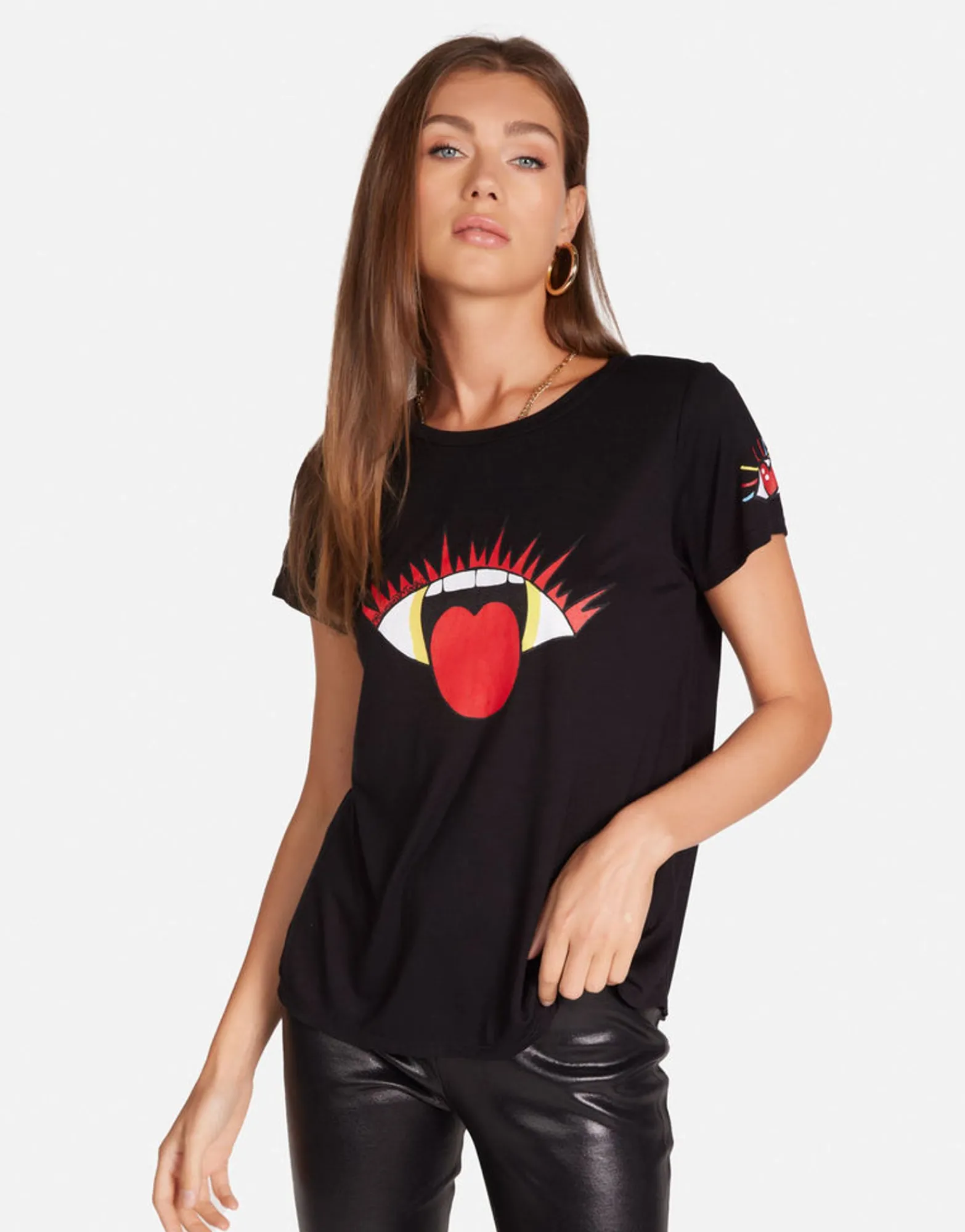 Clearance Rocker Eye S/S Tee In | Janie By Women Short Sleeve