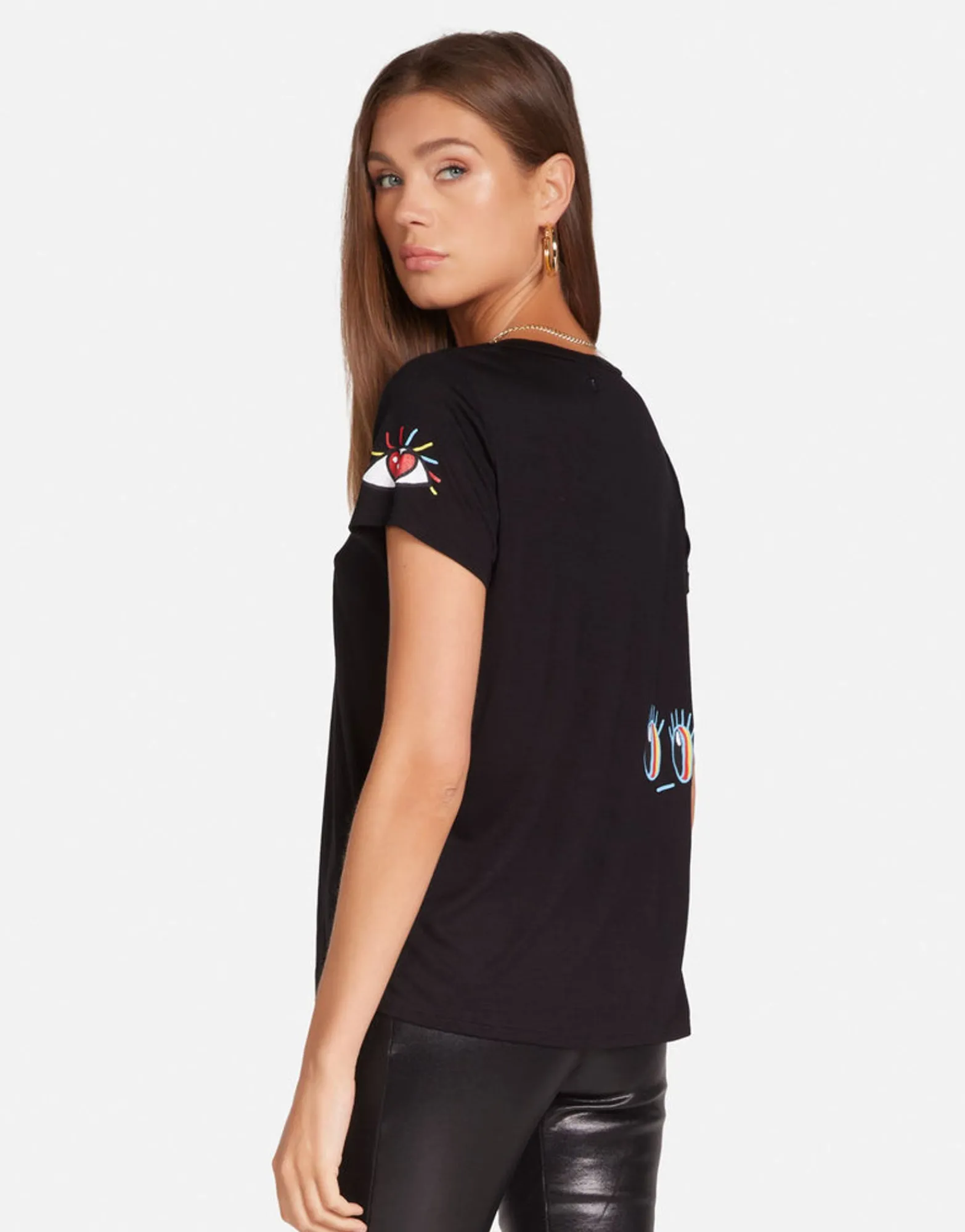 Clearance Rocker Eye S/S Tee In | Janie By Women Short Sleeve
