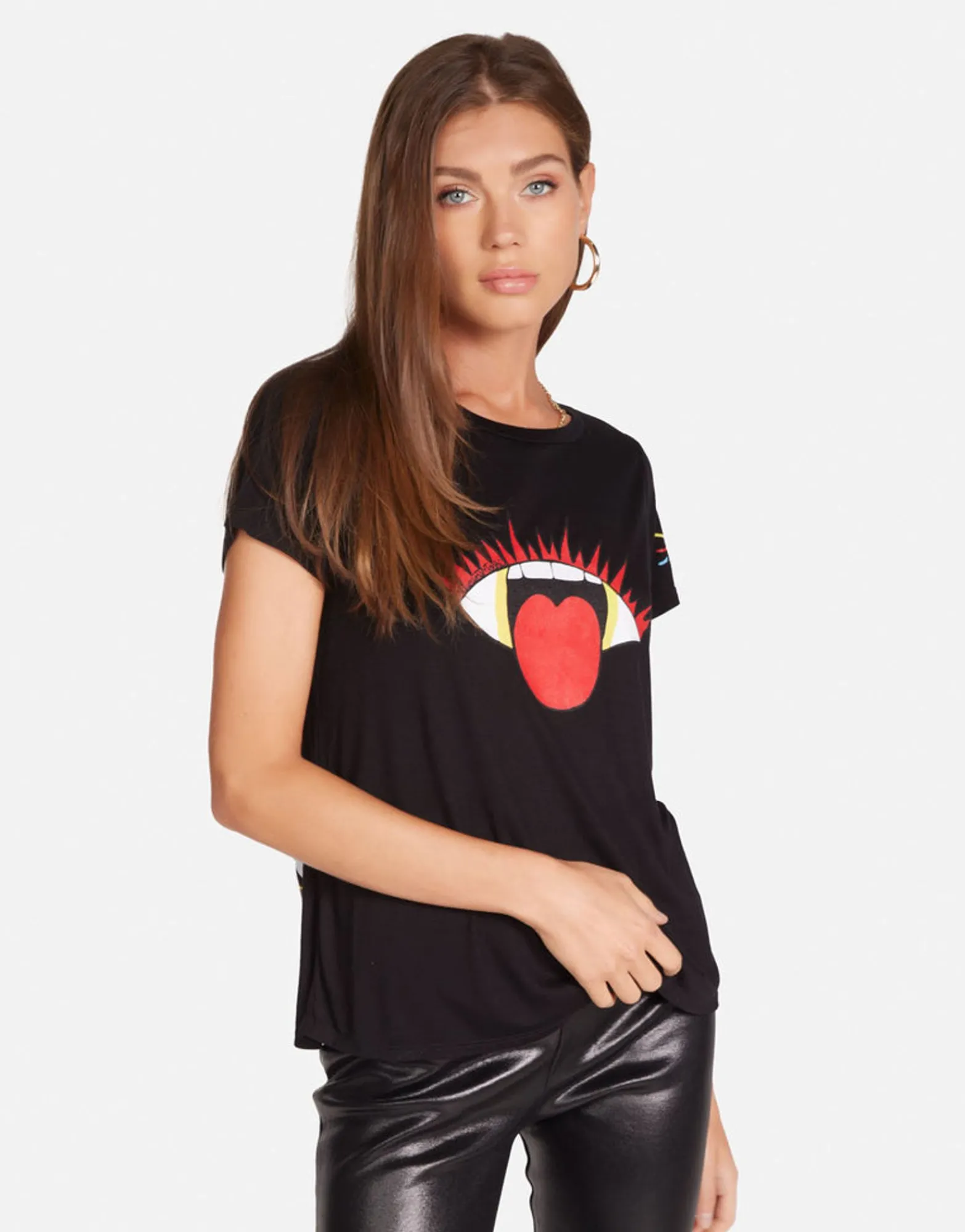 Clearance Rocker Eye S/S Tee In | Janie By Women Short Sleeve