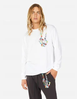 Best Sale Rolston Color Elements Skeleton Peace Men Tees
