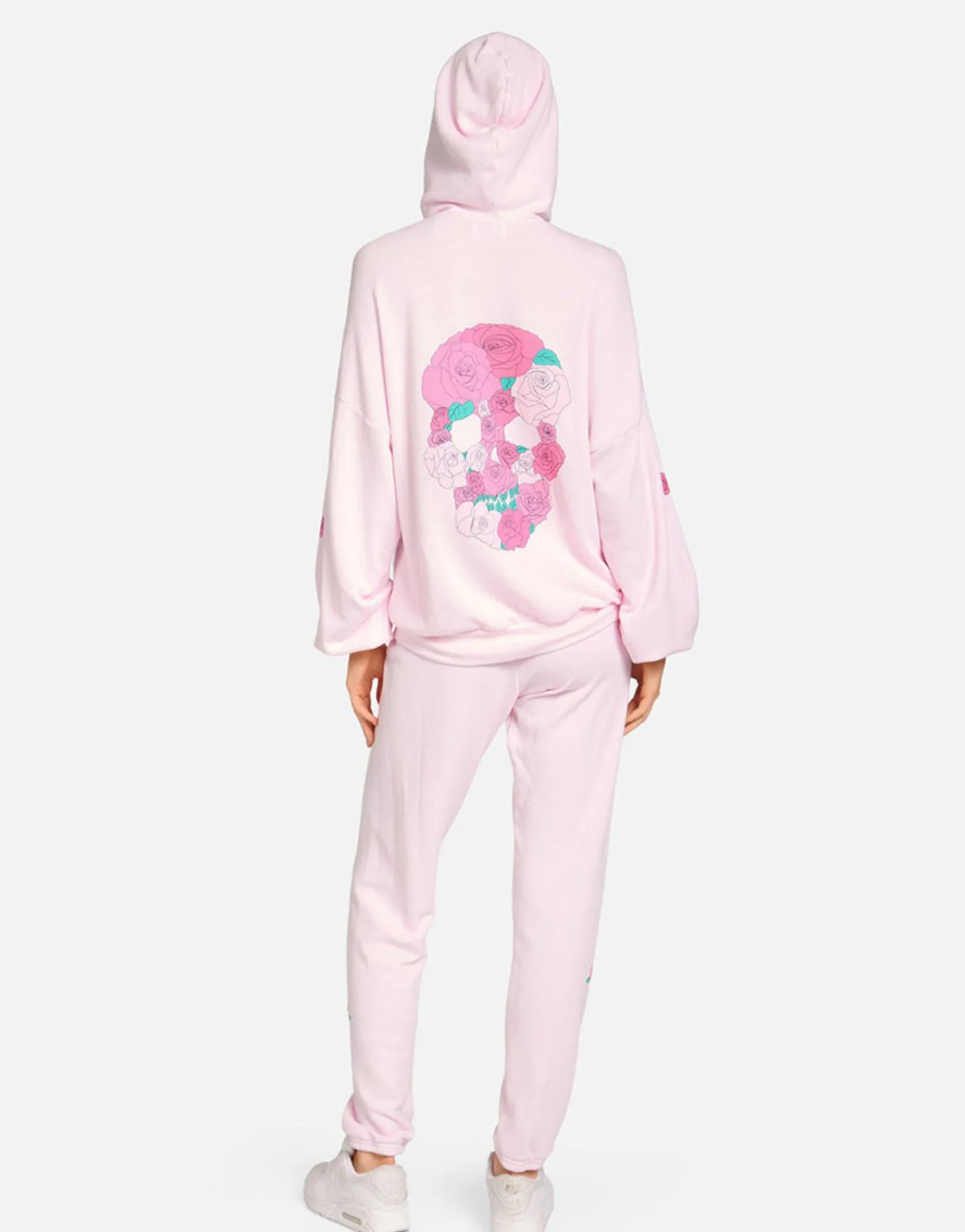 Discount Roma Pink Rose Skull Women Hoodies