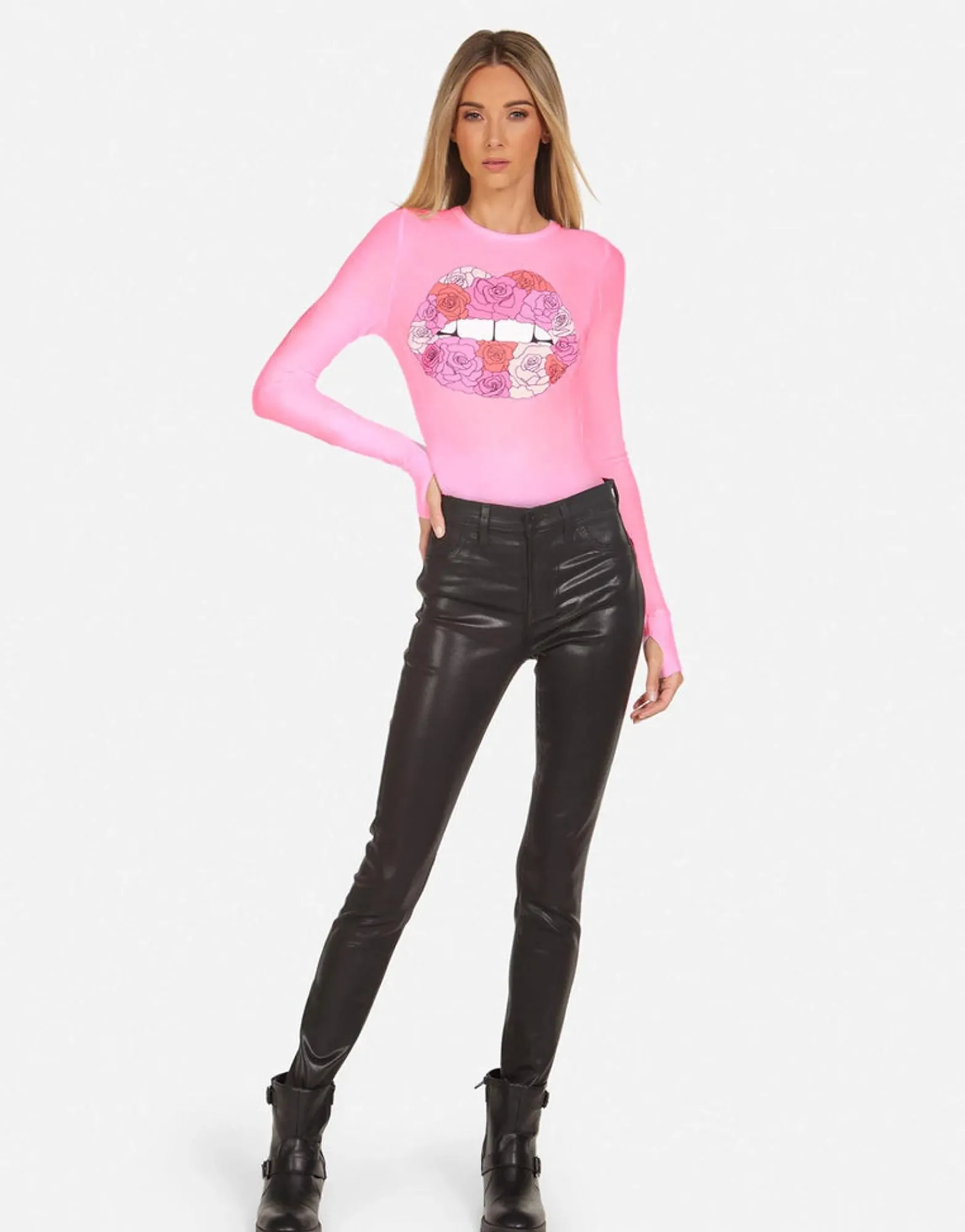 Flash Sale Rose Lip L/S Fitted Top In | Mckinley X By Women Long Sleeve
