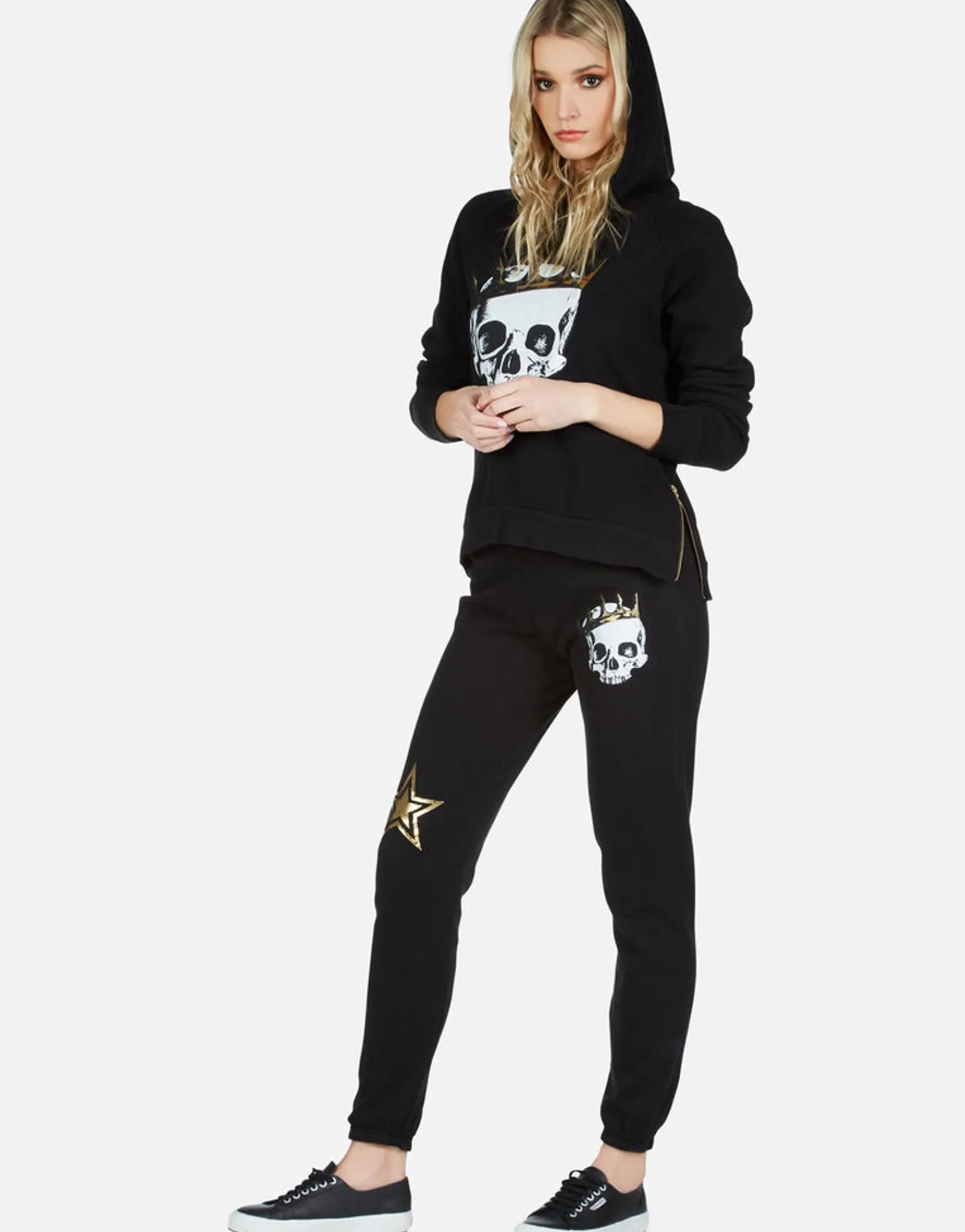 Sale Royal Skull Long Sweatpant W/ Reverse W/B | Gia By Women Long Sweatpants