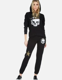Sale Royal Skull Long Sweatpant W/ Reverse W/B | Gia By Women Long Sweatpants