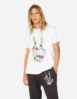 Best Sale Sadler- Color Elements Skeleton Peace Men Tees