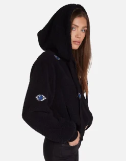 Store Sapphire Eye Sherpa Jacket In | Lumi By Women Jackets