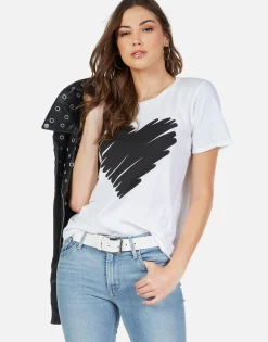 Store Scribble Heart S/S Vintage Tee | Croft By Women Short Sleeve