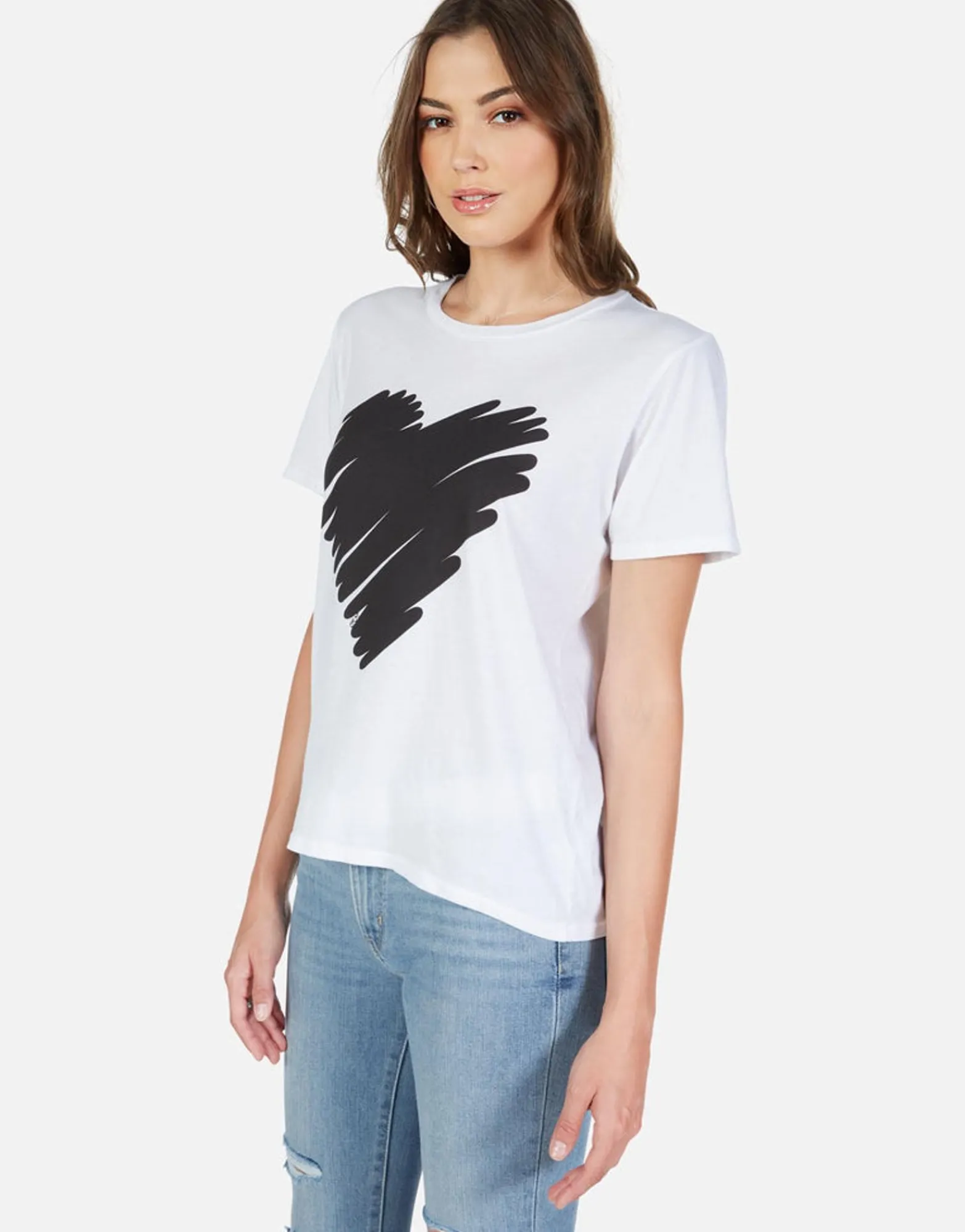 Store Scribble Heart S/S Vintage Tee | Croft By Women Short Sleeve