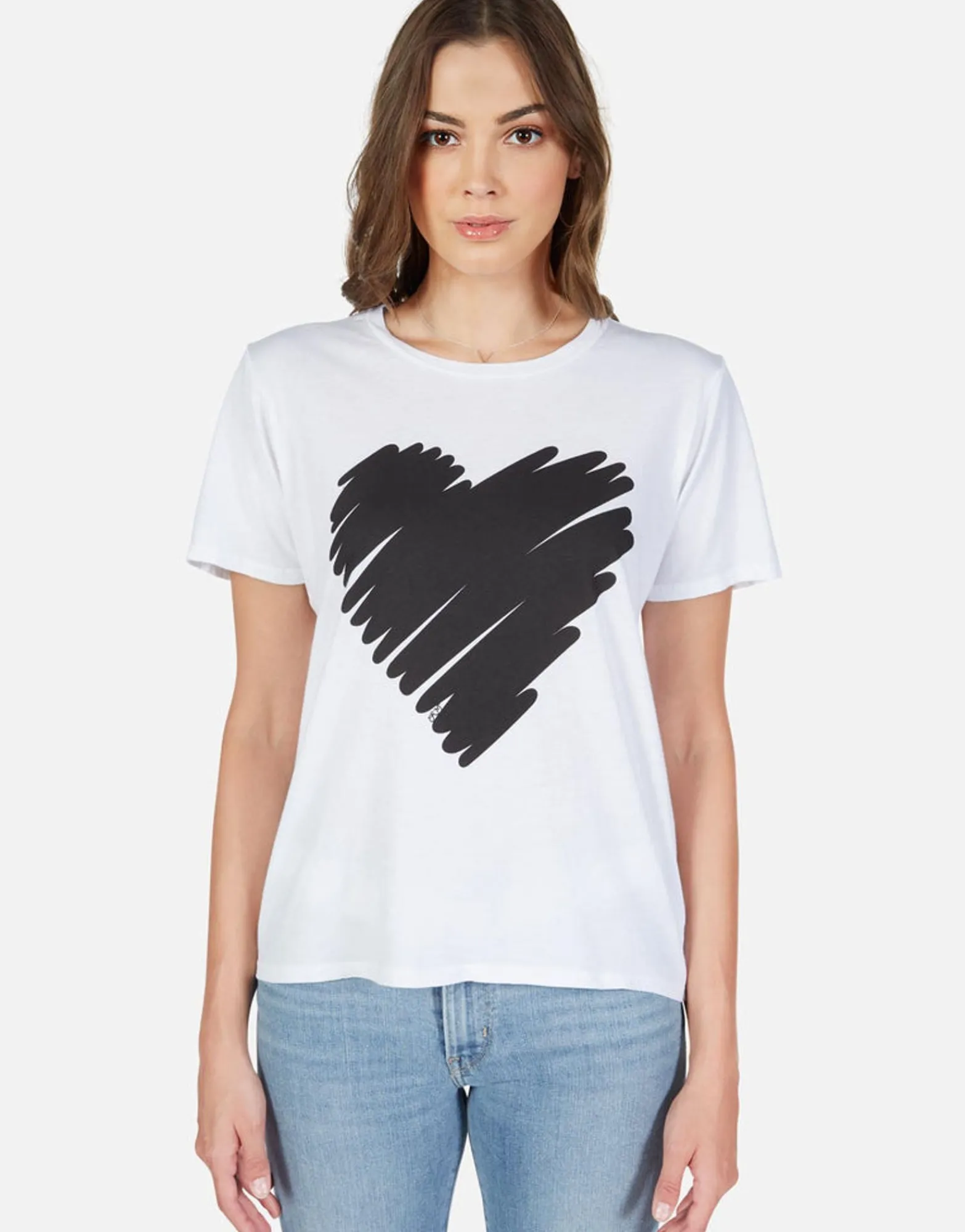 Store Scribble Heart S/S Vintage Tee | Croft By Women Short Sleeve