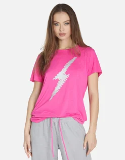 Best Scribble Lightning Boyfriend Tee In | Wolf By Women Short Sleeve