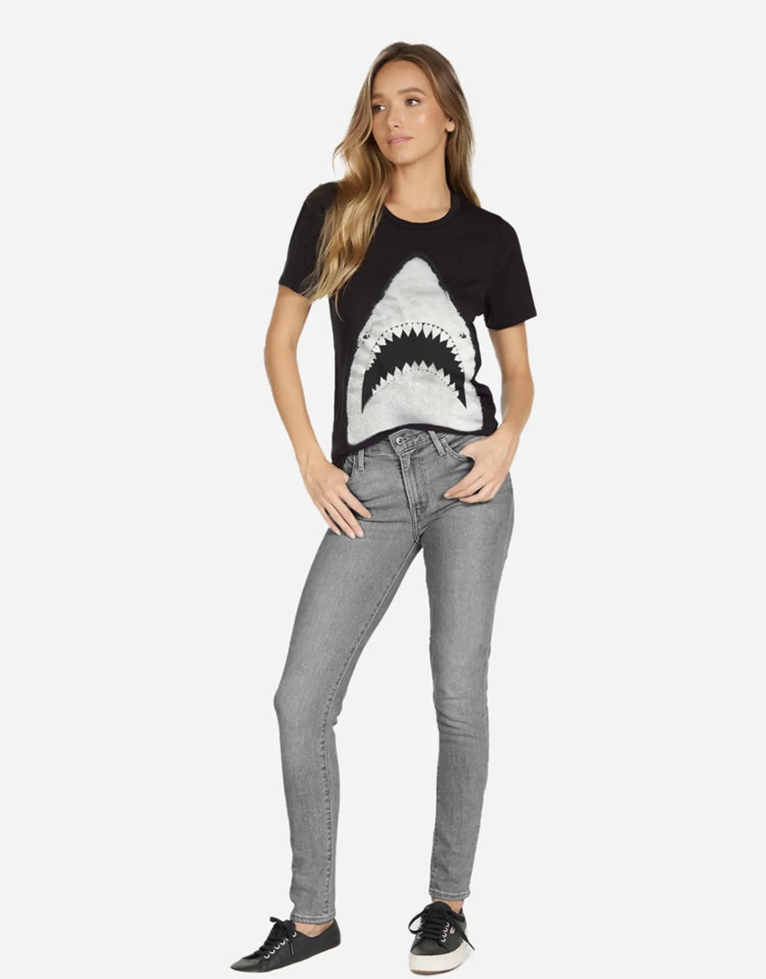 Discount Shark Classic Tee W/ Crystals In | Croft X By Women Short Sleeve