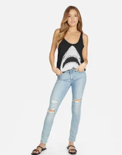 Flash Sale Shark Racer Back Tank W/ Crystals | Maisie X By Women Tanks