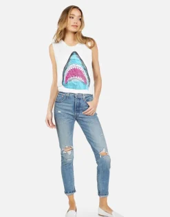 Online Shark Vintage Tank Top W/ Crystals | Kel X By Women Tanks