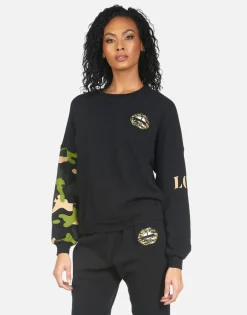 Fashion Sierra Camo Lip Women Long Sleeve