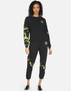 Fashion Sierra Camo Lip Women Long Sleeve