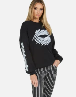 Store Sierra Scribble Lip Women Long Sleeve