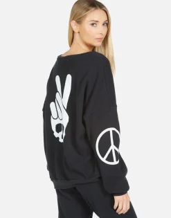 New Sierra Skull Peace Hand Women Long Sleeve