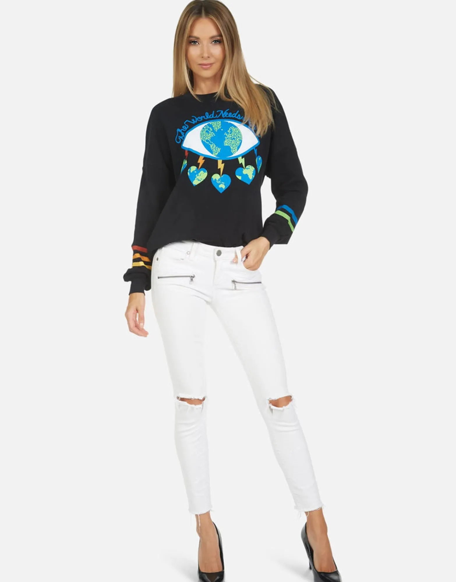 New Sierra World Eye Love Women Long Sleeve