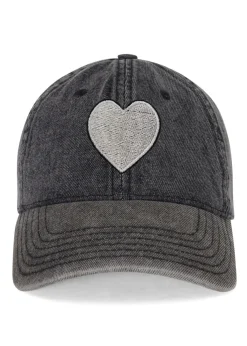 Best Silver Heart Patch Demin Hat In | Reina By Hats